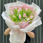 Bó Tulip Hồng Pastel Dịu Dàng