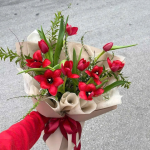 Bó Tulip Đỏ Nồng Nàn