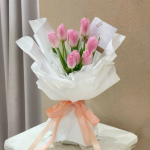 Bó Tulip Hồng Tuyết