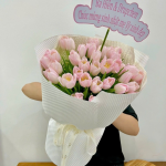 Bó Hoa Tulip Hồng Phấn