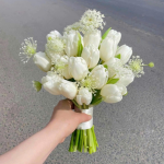 Hoa Cưới Tulip Trắng Tinh Khôi