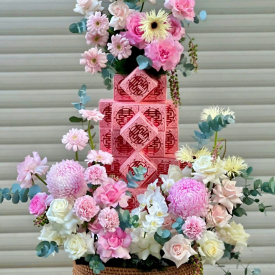 Bộ tráp bánh phu thê hiện đại