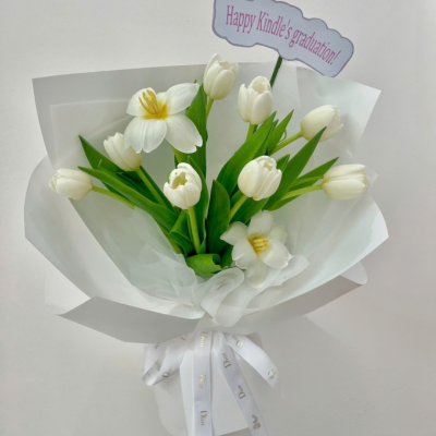Bó Tulip Trắng
