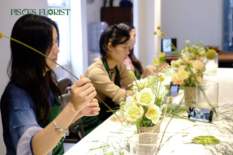 tại sao nên học cắm hoa chuyên nghiệp tại Pisces Florist